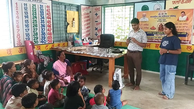 ग्राम कपरवाड़ी में माटी गणेश सिध्द गणेश प्रशिक्षण कार्यक्रम आयोजित